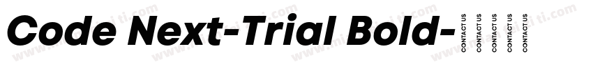 Code Next-Trial Bold字体转换